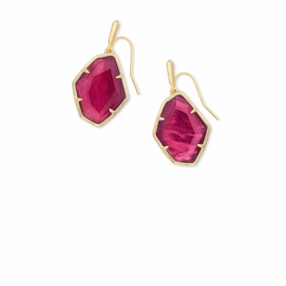 Kendra Scott Gold and Pink Geometric Earrings